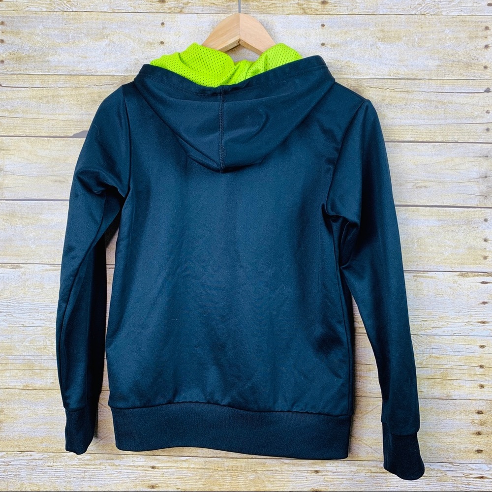 Nike Pullover Hoodie Black Neon Multicolor Large - Picture 5 of 5